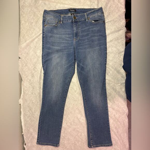 Women’s D Jeans Classic Blue Straight Jeans 16W - Picture 2 of 6